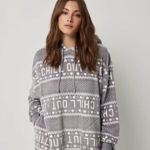 Ardene Gray 'Chill Out' Hoodie Blanket